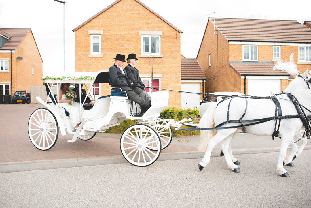 Sheffield horse and carriage wedding